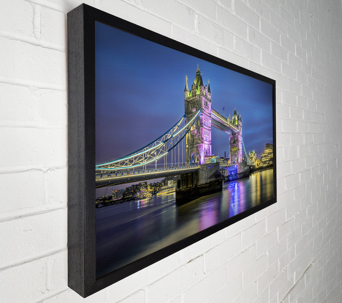  A Canvas Print of Tower Bridge Pink Glow Canvas Art