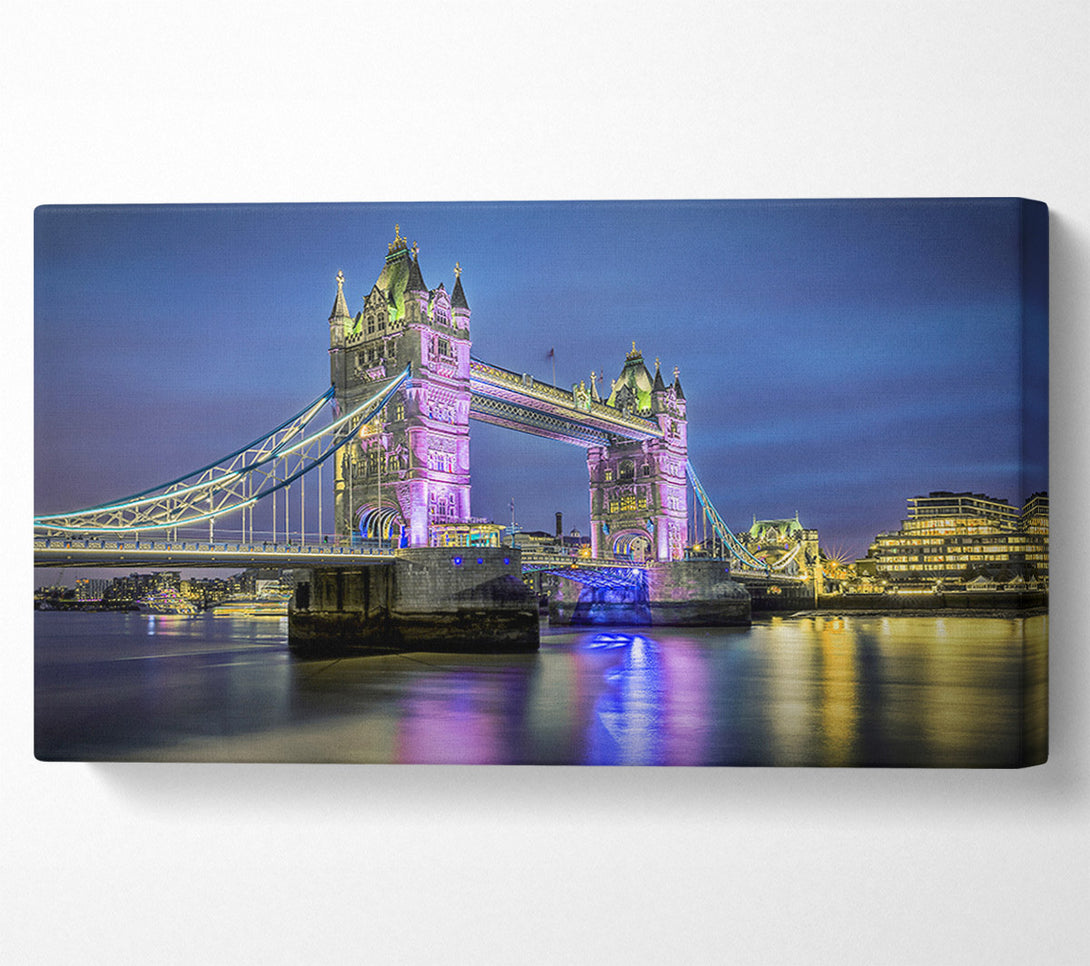  A Canvas Print of Tower Bridge Pink Glow Canvas Art