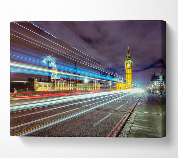  A Canvas Print of Big Ben Speed Of Light 1 Canvas Wall Art