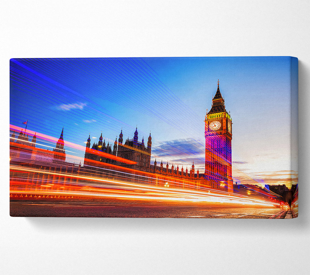  A Canvas Print of Big Ben Speed Of Light 2 Canvas Print