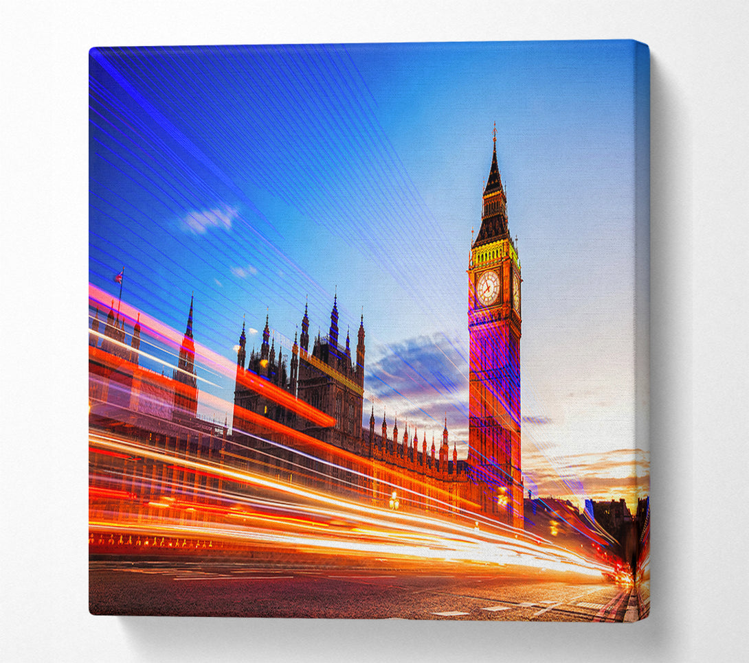  A Canvas Print of Big Ben Speed Of Light 2 Canvas Print