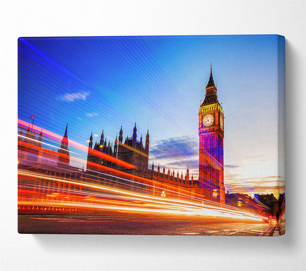  A Canvas Print of Big Ben Speed Of Light 2 Canvas Print
