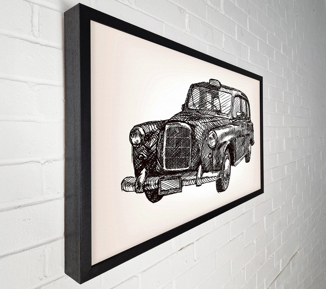  A Canvas Print of Iconic Black Cab Canvas Wall Art