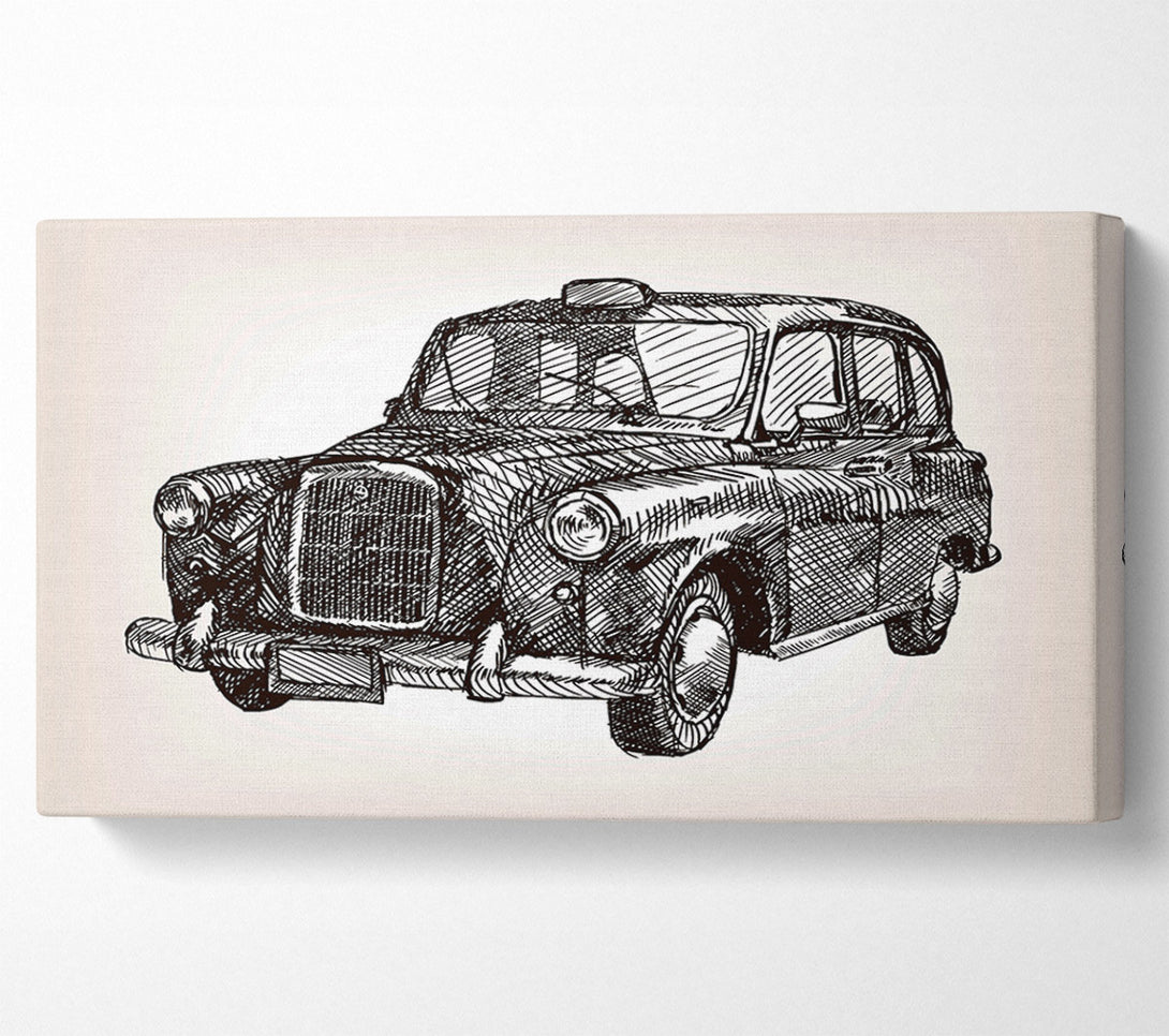  A Canvas Print of Iconic Black Cab Canvas Wall Art