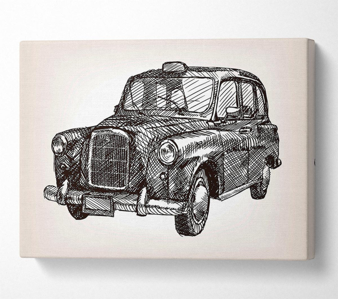  A Canvas Print of Iconic Black Cab Canvas Wall Art