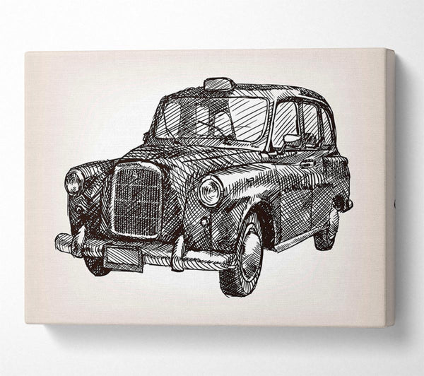  A Canvas Print of Iconic Black Cab Canvas Wall Art