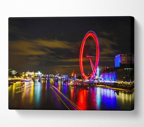  A Canvas Print of The London Eye Night Canvas Art