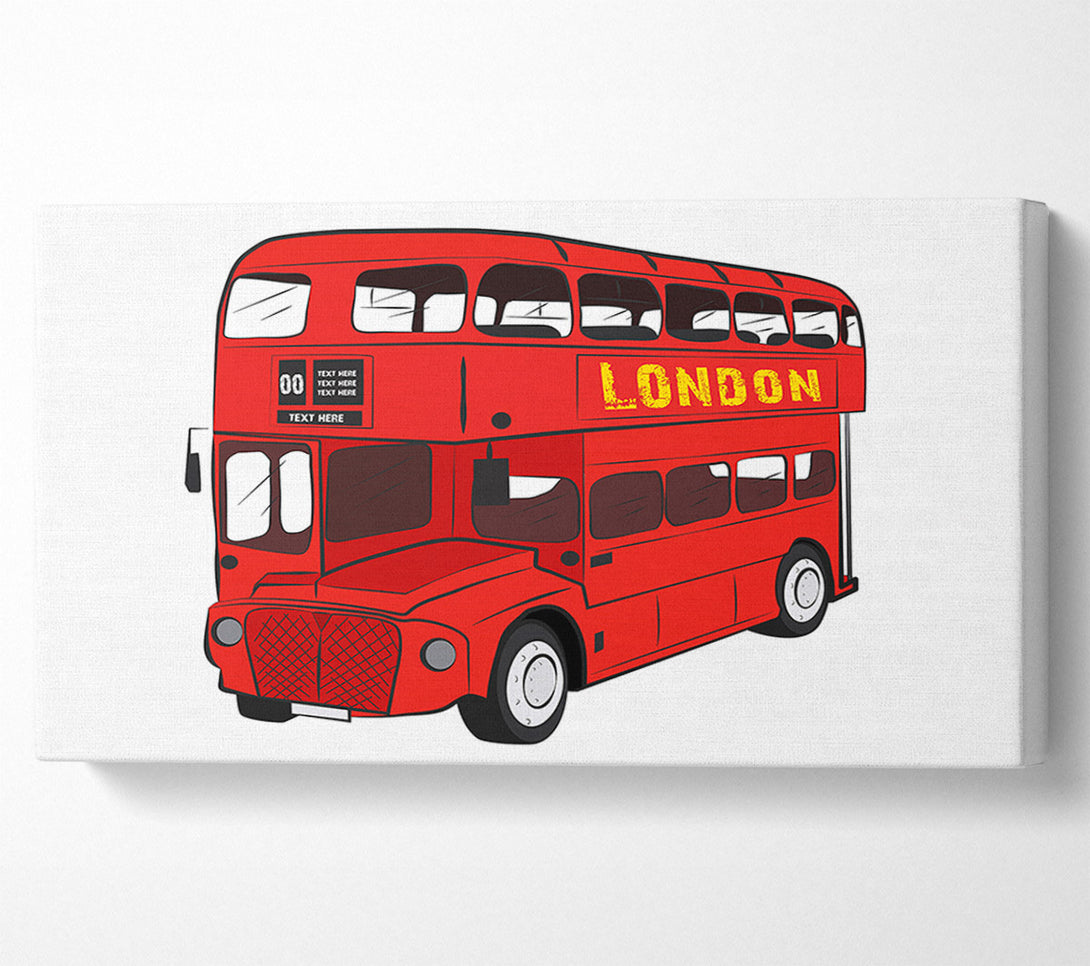  A Canvas Print of Iconic Red Bus Canvas Print