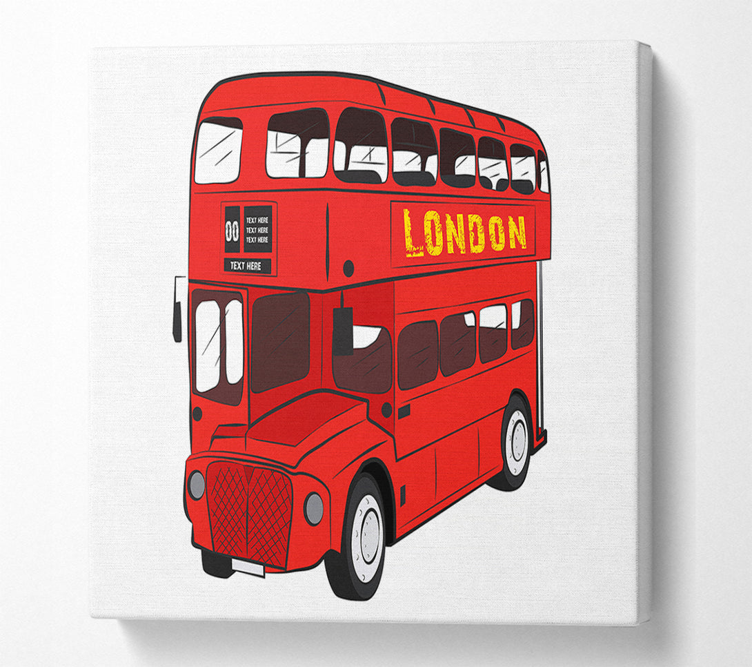  A Canvas Print of Iconic Red Bus Canvas Print