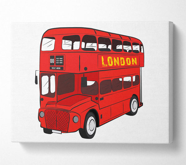  A Canvas Print of Iconic Red Bus Canvas Print