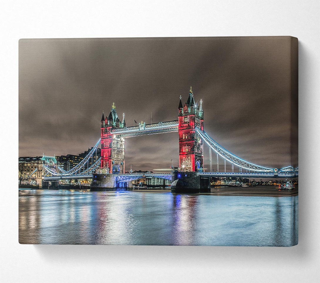  A Canvas Print of Chocolate Skies Over Tower Canvas Print