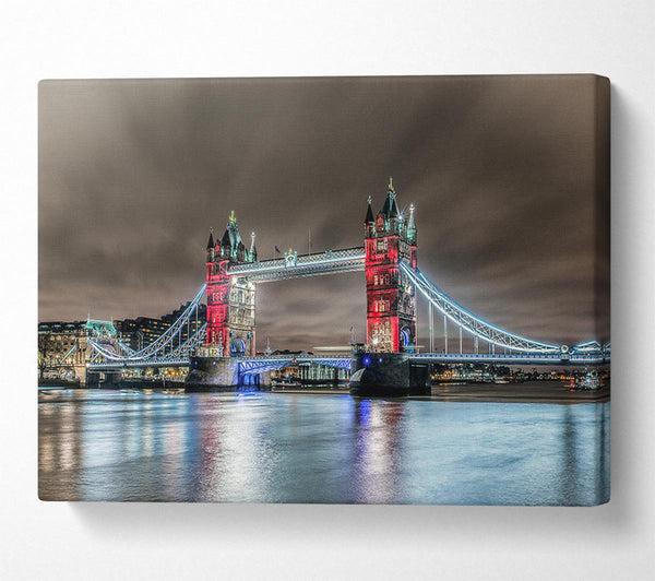  A Canvas Print of Chocolate Skies Over Tower Canvas Print