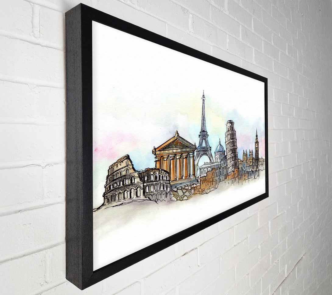  A Canvas Print of Famous Citys Of The Europe 4 Canvas Print