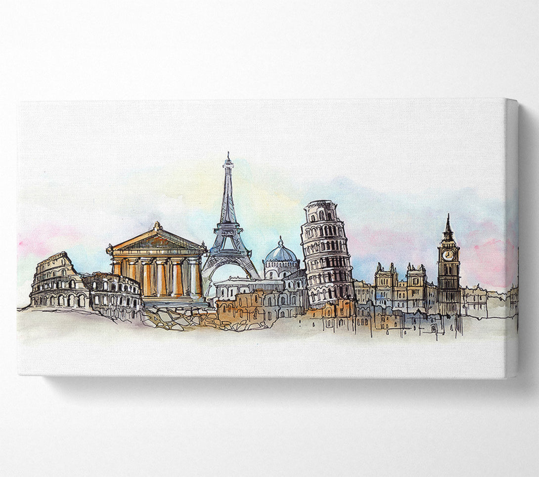  A Canvas Print of Famous Citys Of The Europe 4 Canvas Print