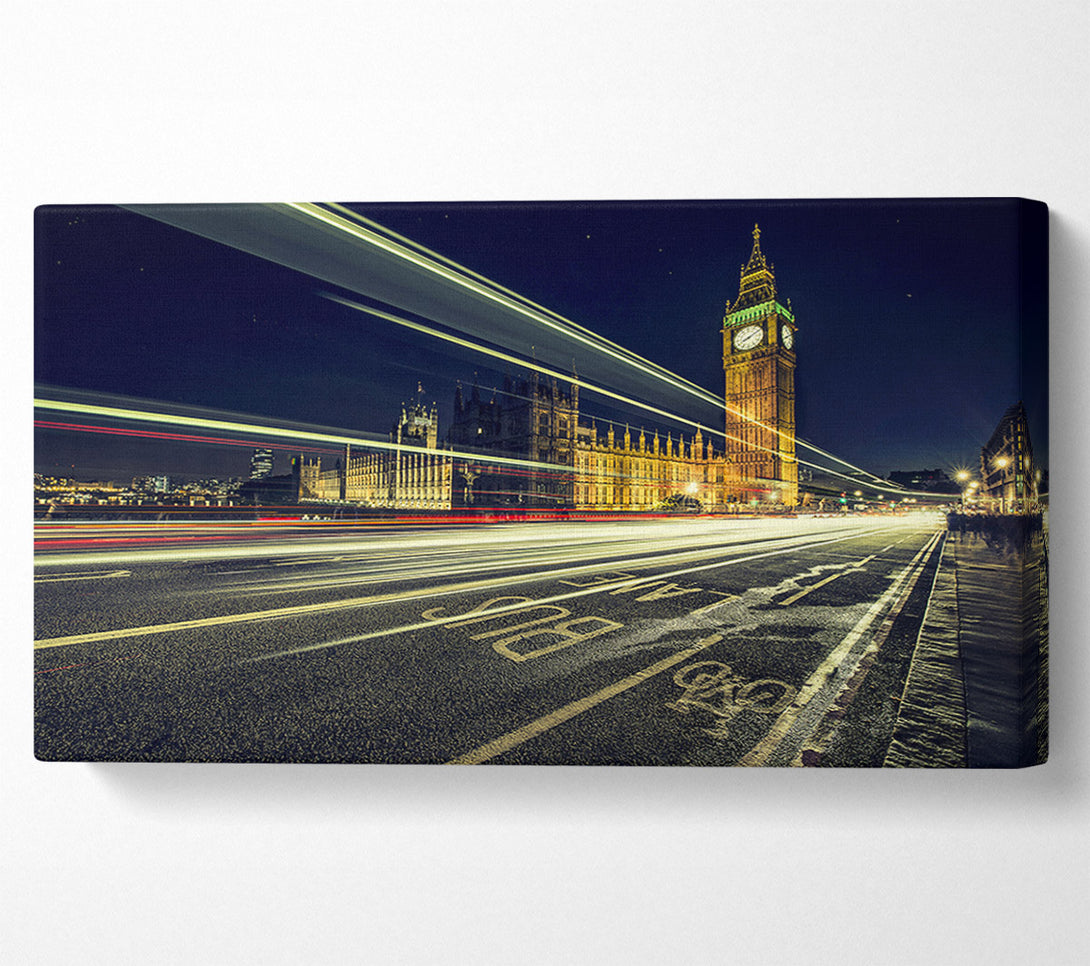  A Canvas Print of Big Ben Speed Of Light 4 Canvas Wall Art