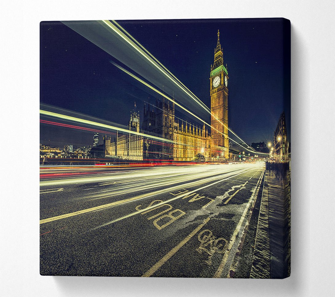  A Canvas Print of Big Ben Speed Of Light 4 Canvas Wall Art