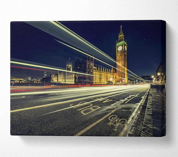  A Canvas Print of Big Ben Speed Of Light 4 Canvas Wall Art