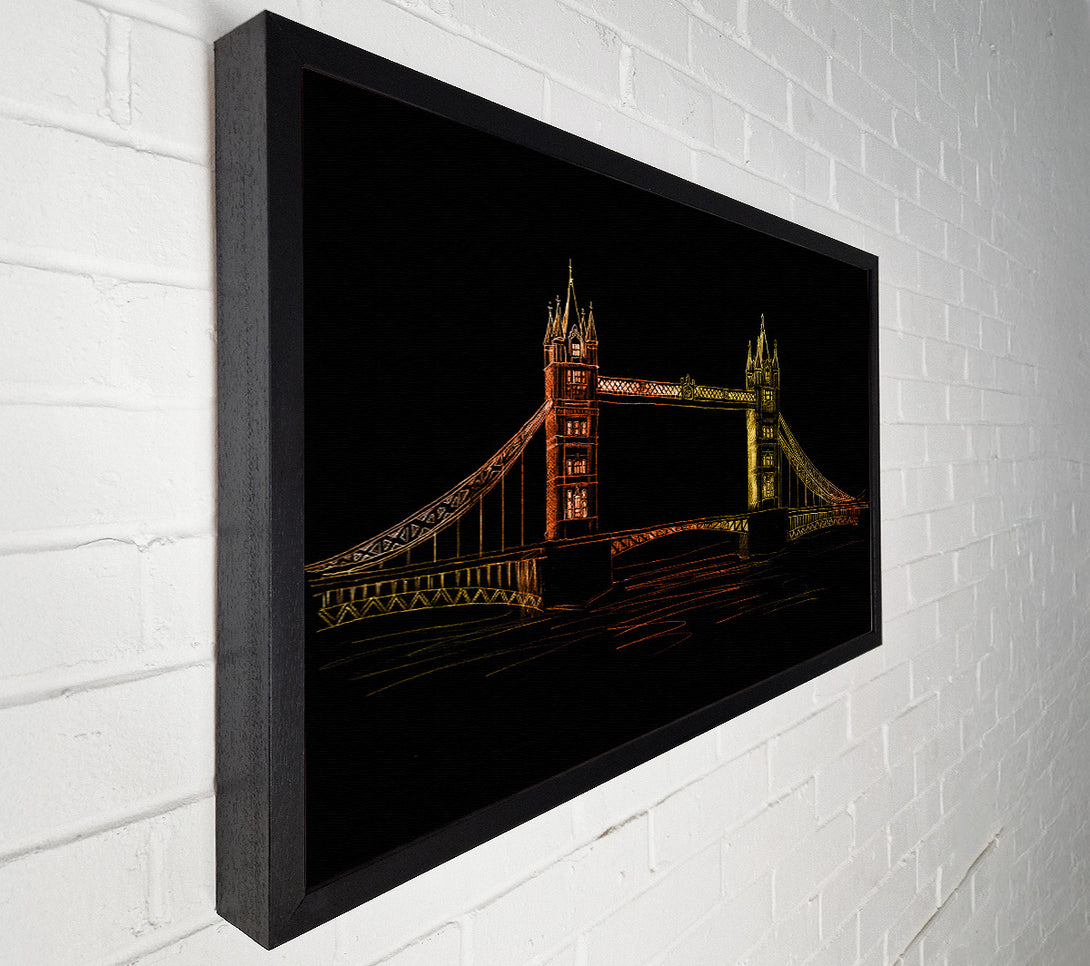  A Canvas Print of Tower Bridge Glow Canvas Art