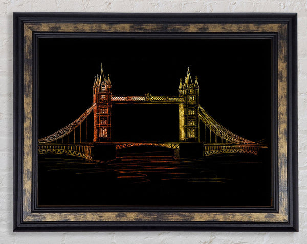 Tower Bridge Glow Framed Print