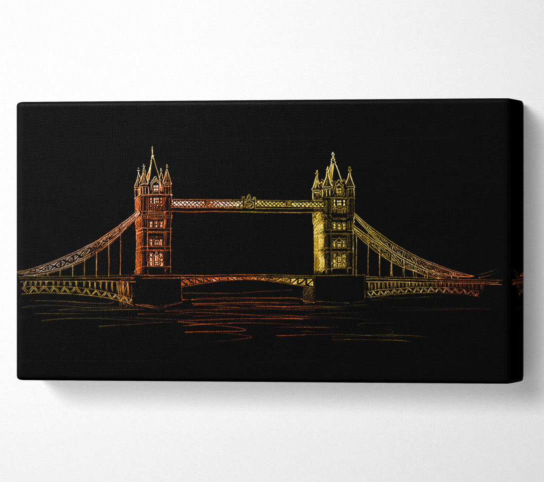  A Canvas Print of Tower Bridge Glow Canvas Art