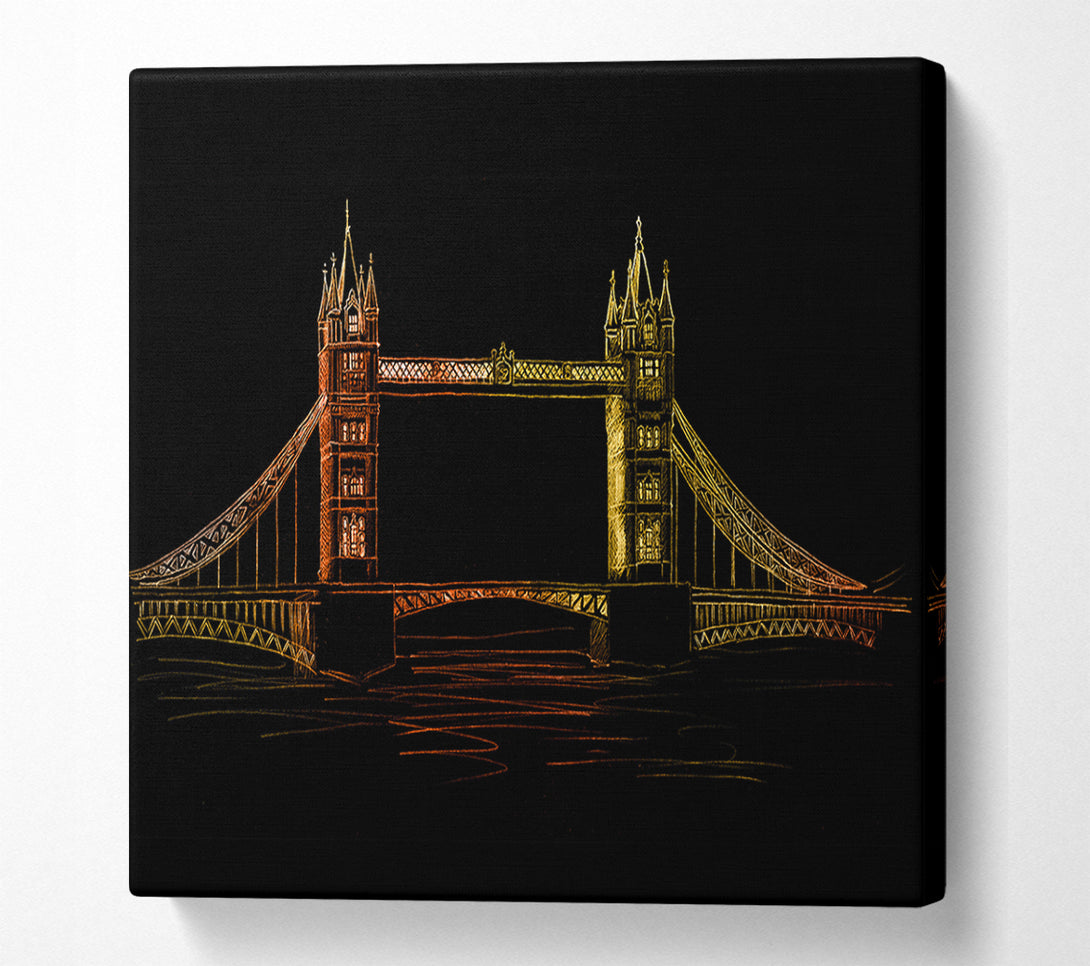  A Canvas Print of Tower Bridge Glow Canvas Art