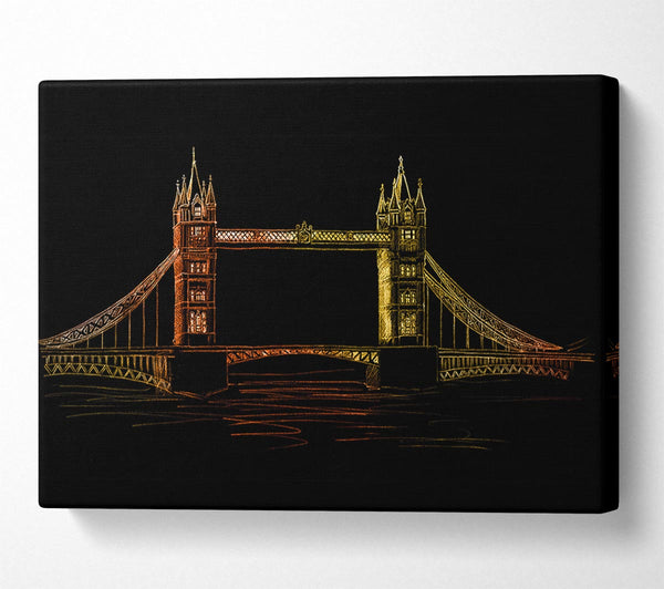  A Canvas Print of Tower Bridge Glow Canvas Art