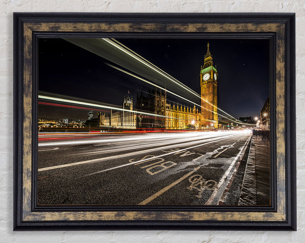 Big Ben Speed Of Li Framed Print