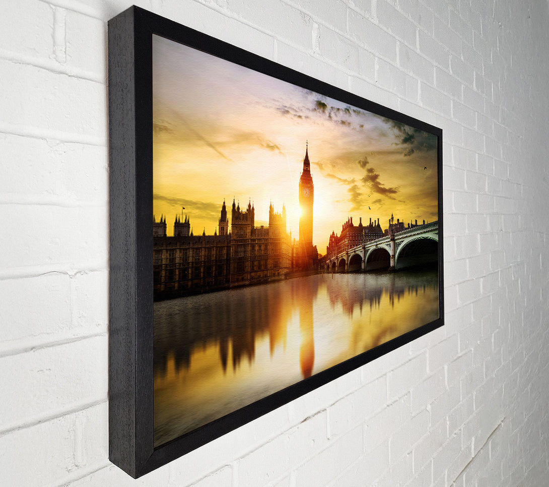  A Canvas Print of Sunset Through Big Ben Canvas Wall Art
