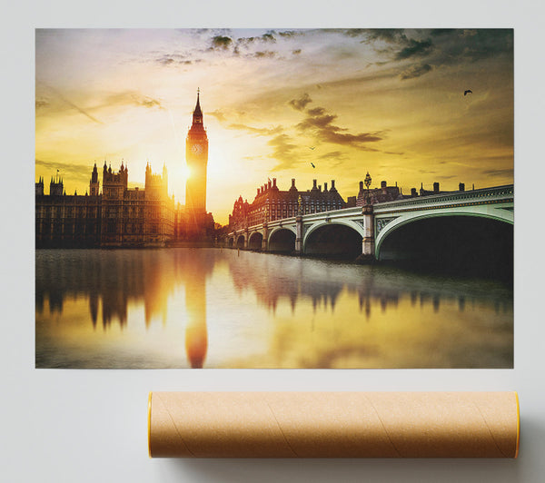 Sunset Through Big Ben Giclee Print