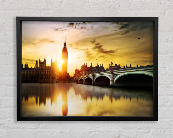 Sunset Through Big Ben Framed Print