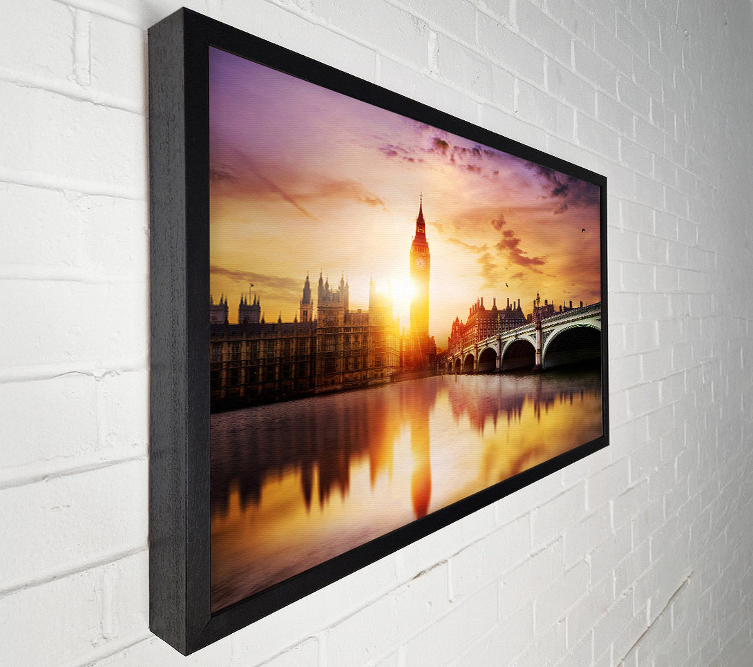  A Canvas Print of Sunset Over The Thames Canvas Wall Art