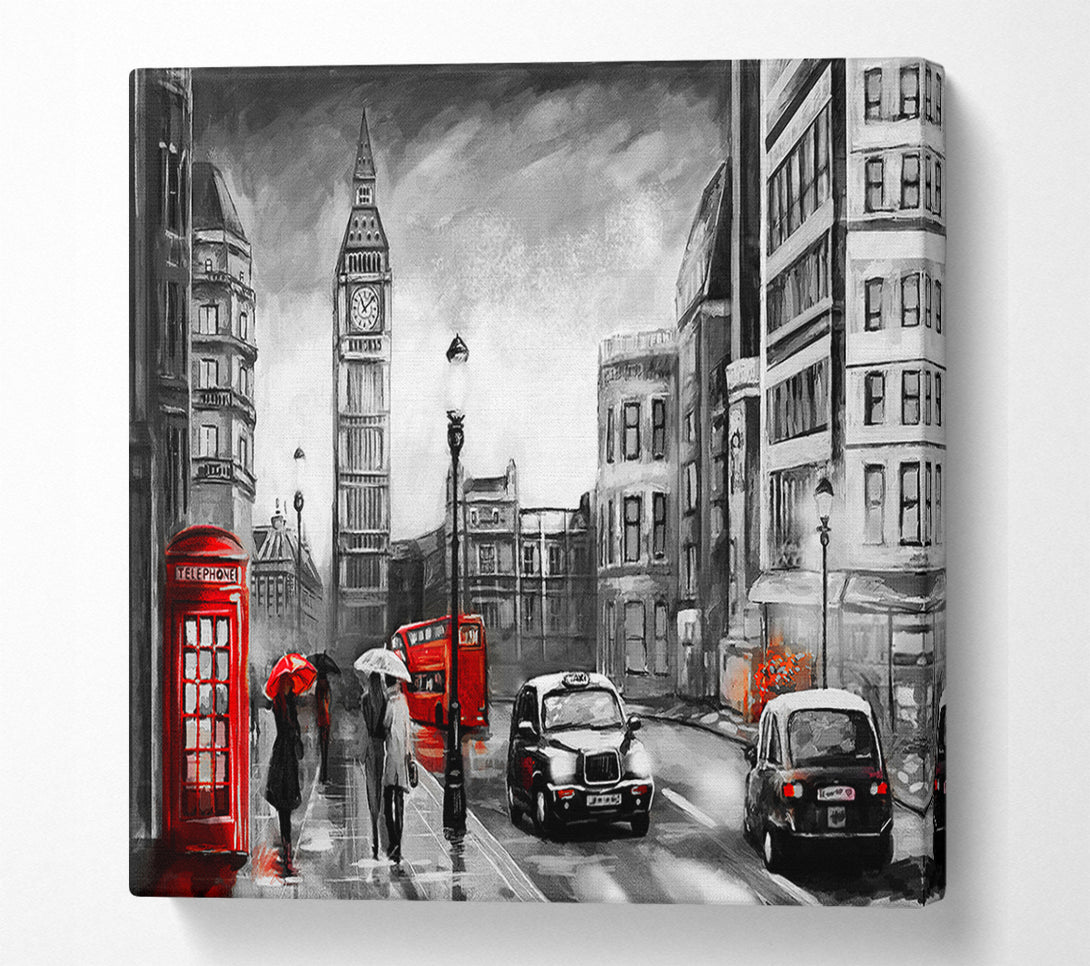  A Canvas Print of Iconic London Streets Canvas Print