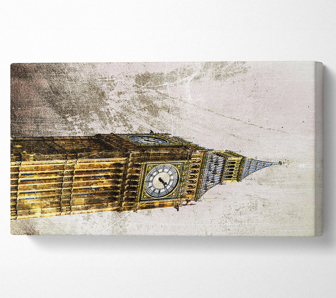  A Canvas Print of Golden Big Ben Canvas Art