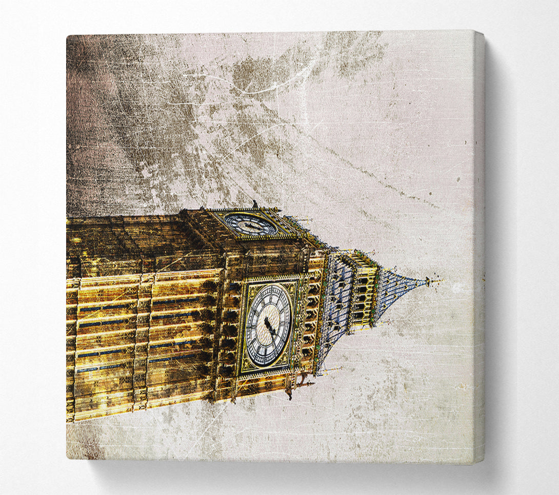  A Canvas Print of Golden Big Ben Canvas Art