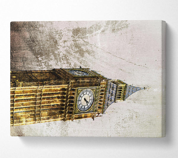  A Canvas Print of Golden Big Ben Canvas Art