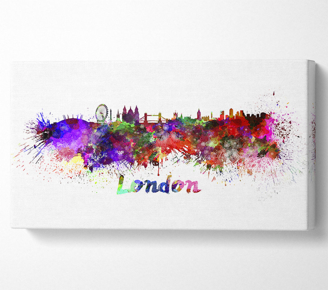  A Canvas Print of Rainbow London Splash 1 Canvas Art