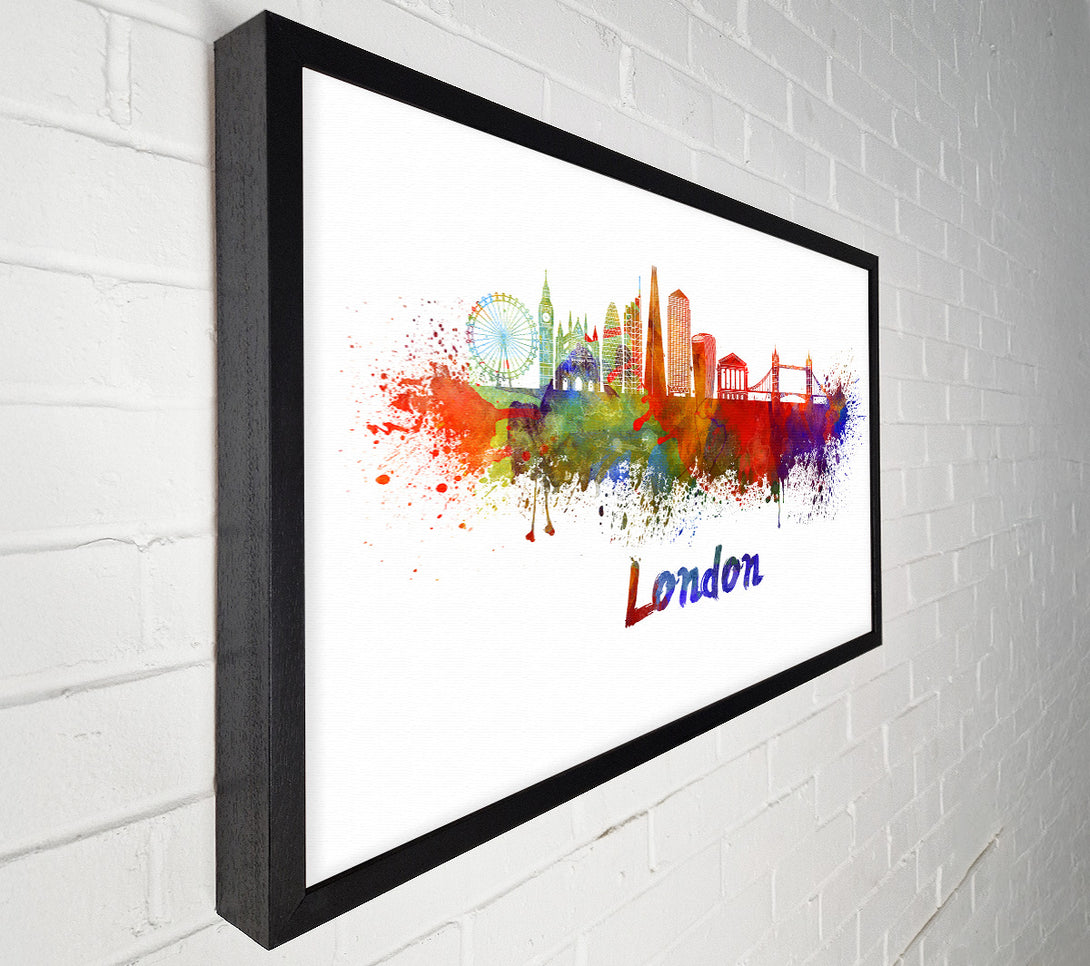  A Canvas Print of Rainbow London Splash 2 Canvas Art