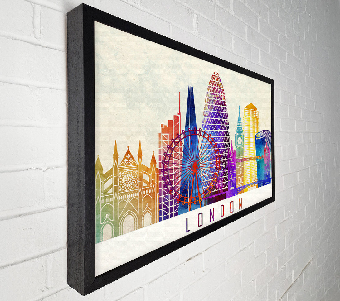  A Canvas Print of Rainbow City 2 Canvas Art