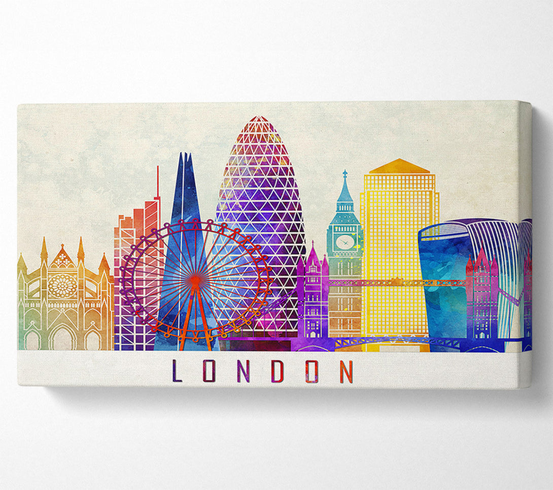  A Canvas Print of Rainbow City 2 Canvas Art