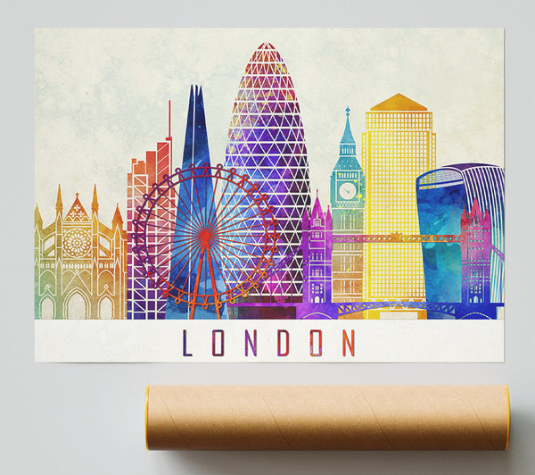 Rainbow City 2 Giclee Print
