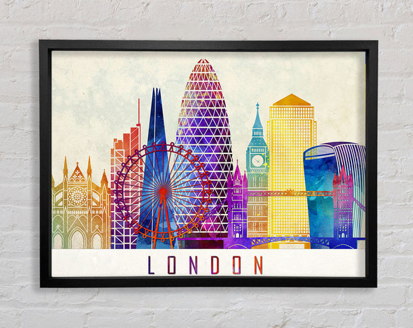 Rainbow City 2 Framed Print