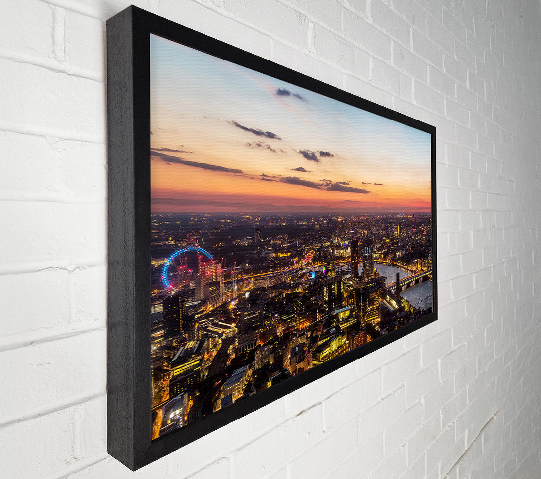  A Canvas Print of Ariel Twilight View Canvas Wall Art
