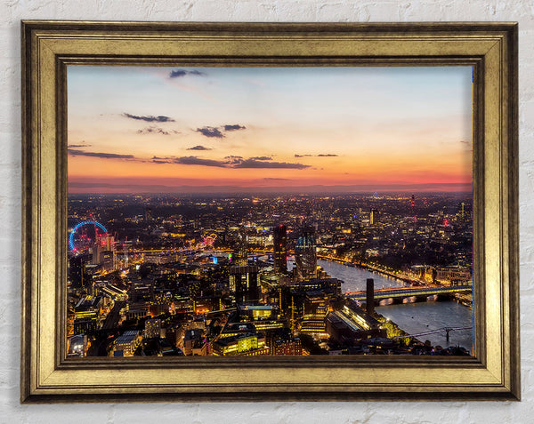 Ariel Twilight View Framed Print