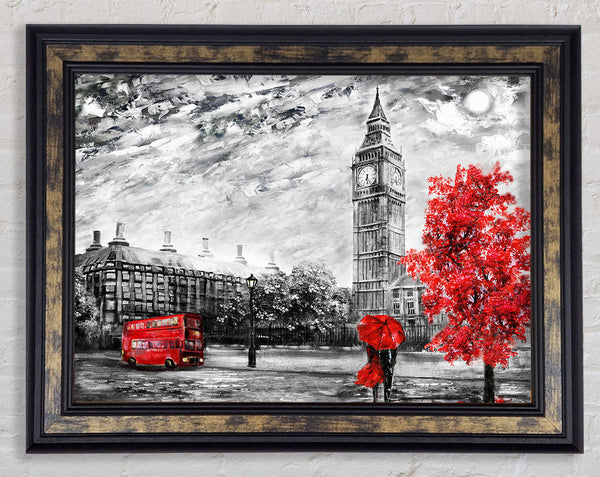 Romance In The City Framed Print