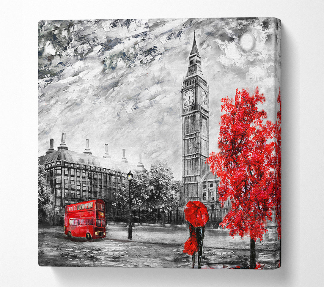  A Canvas Print of Romance In The City Canvas Wall Art