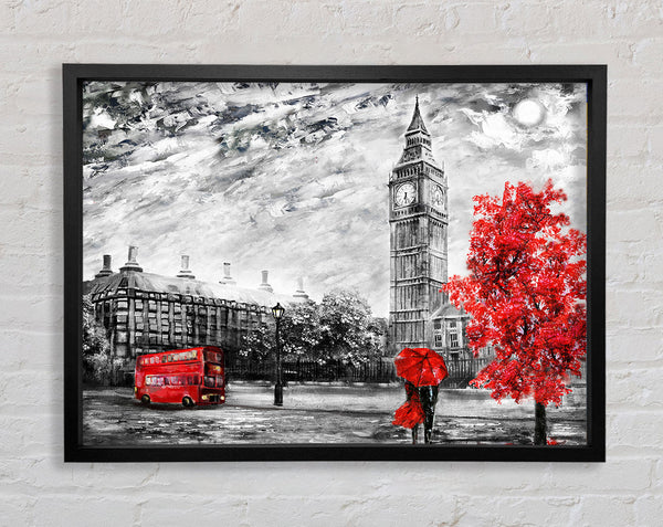 Romance In The City Framed Print