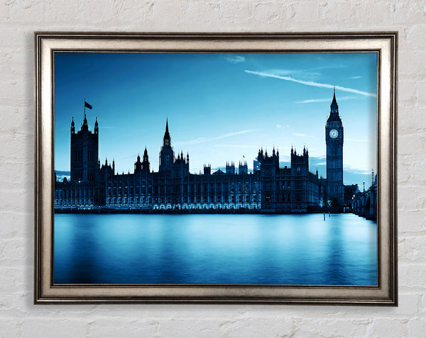 Houses Of Parliament Blues Framed Print