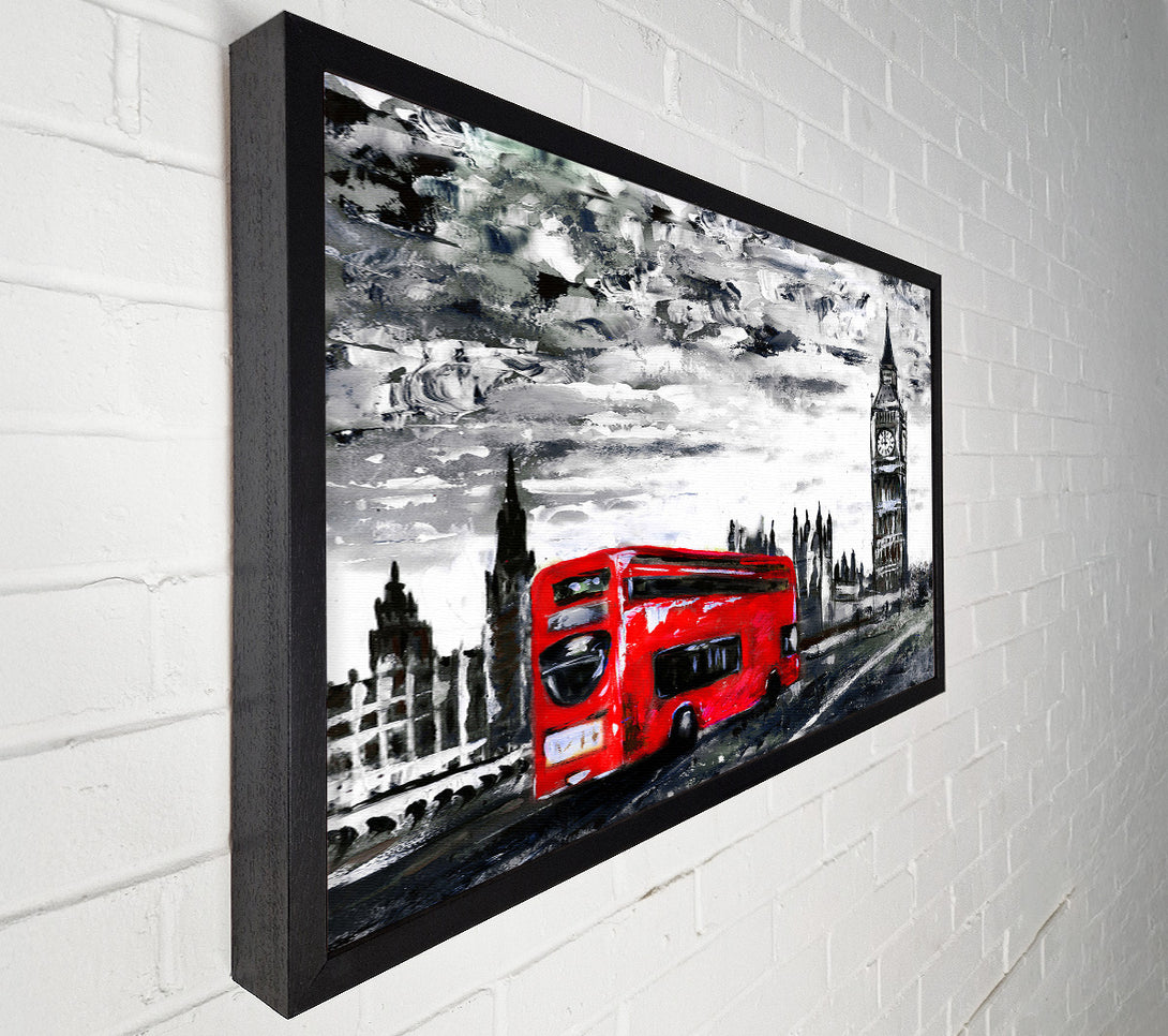  A Canvas Print of Big Ben Red Bus Canvas Art