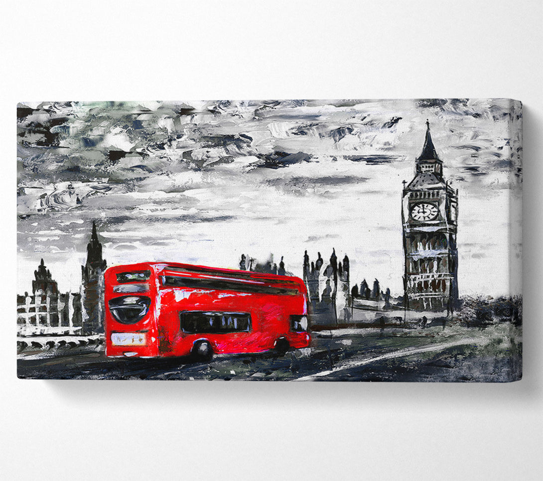  A Canvas Print of Big Ben Red Bus Canvas Art