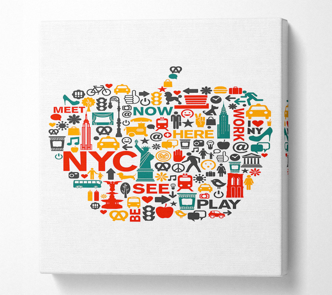  A Canvas Print of The Big Apple Sightseeing Canvas Wall Art